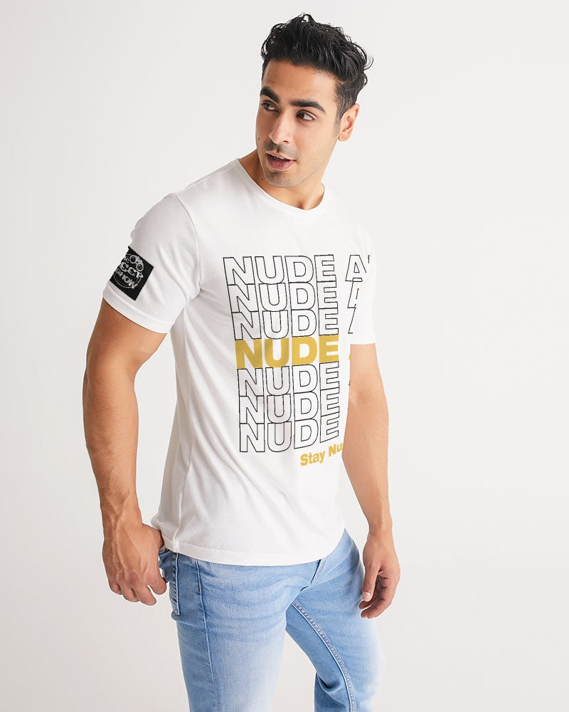 NudeAF Yellow - Black Design Men's Tee