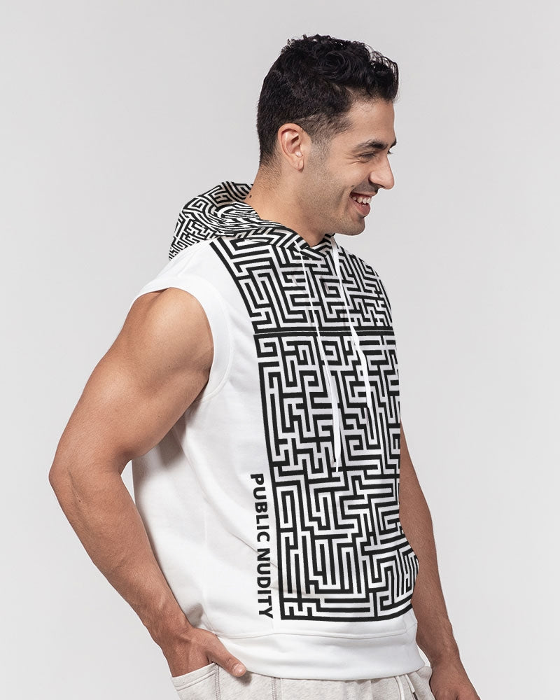 THE LIFE MAZE Men's Premium Heavyweight Sleeveless Hoodie