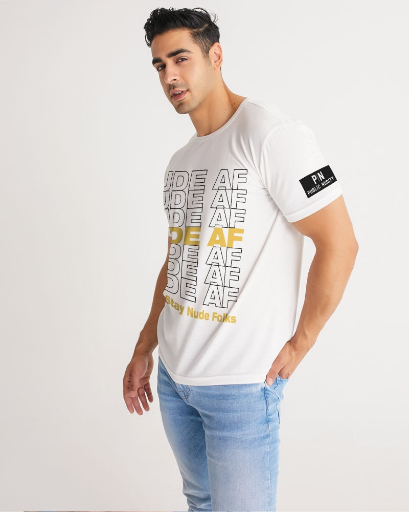 NudeAF Yellow - Black Design Men's Tee