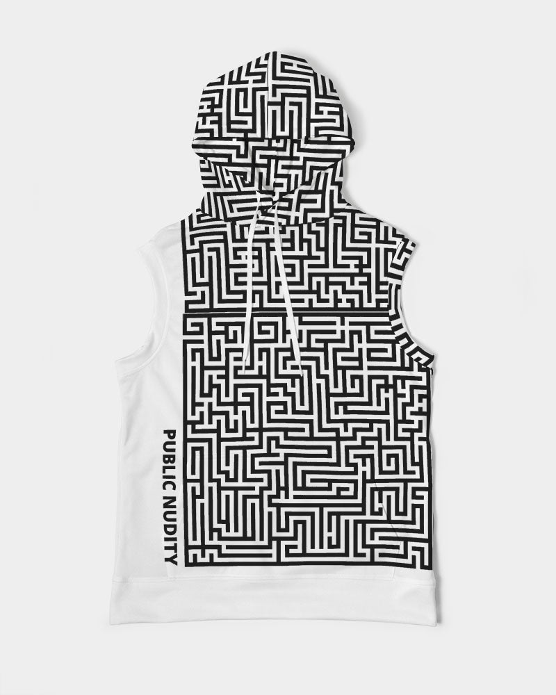 THE LIFE MAZE Men's Premium Heavyweight Sleeveless Hoodie