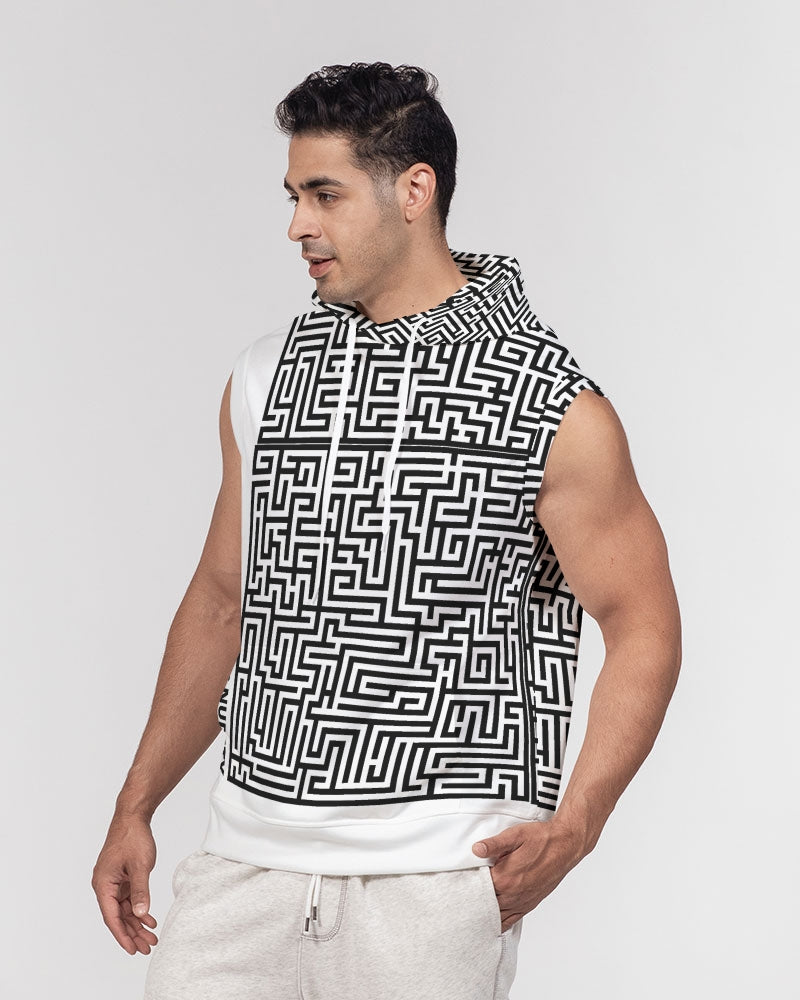 THE LIFE MAZE Men's Premium Heavyweight Sleeveless Hoodie