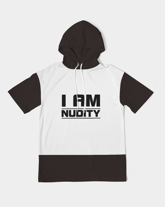 I AM NUDITY Men's Premium Heavyweight Short Sleeve Hoodie