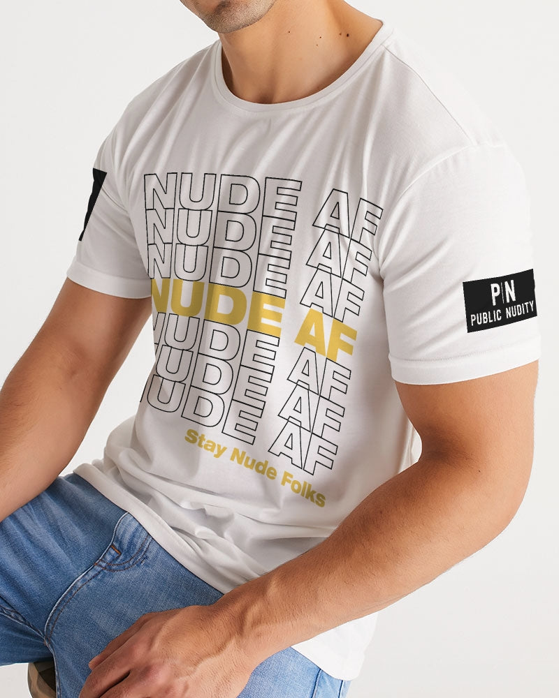 NudeAF Yellow - Black Design Men's Tee