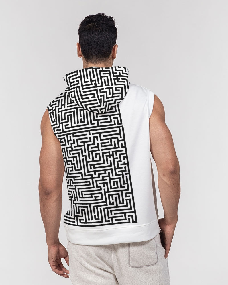 THE LIFE MAZE Men's Premium Heavyweight Sleeveless Hoodie