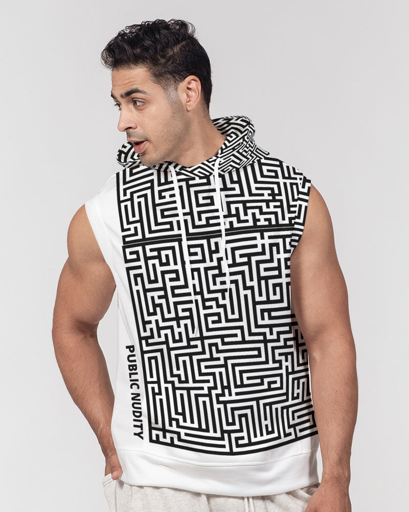 THE LIFE MAZE Men's Premium Heavyweight Sleeveless Hoodie