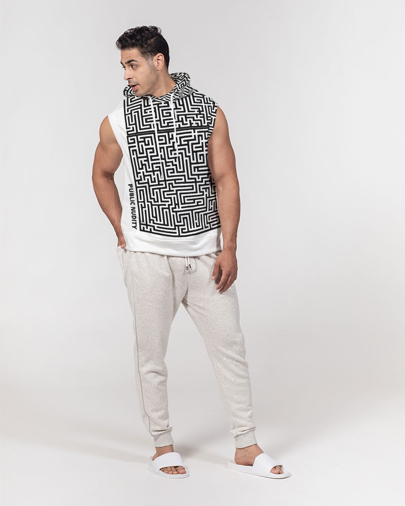 THE LIFE MAZE Men's Premium Heavyweight Sleeveless Hoodie