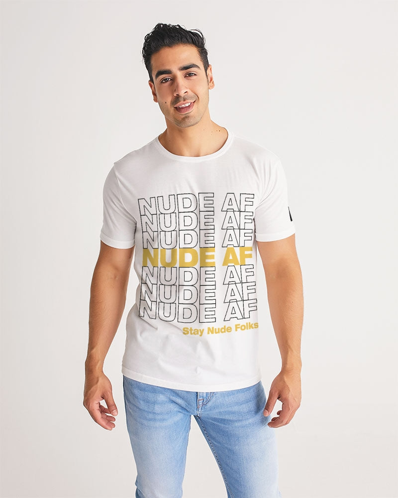 NudeAF Yellow - Black Design Men's Tee