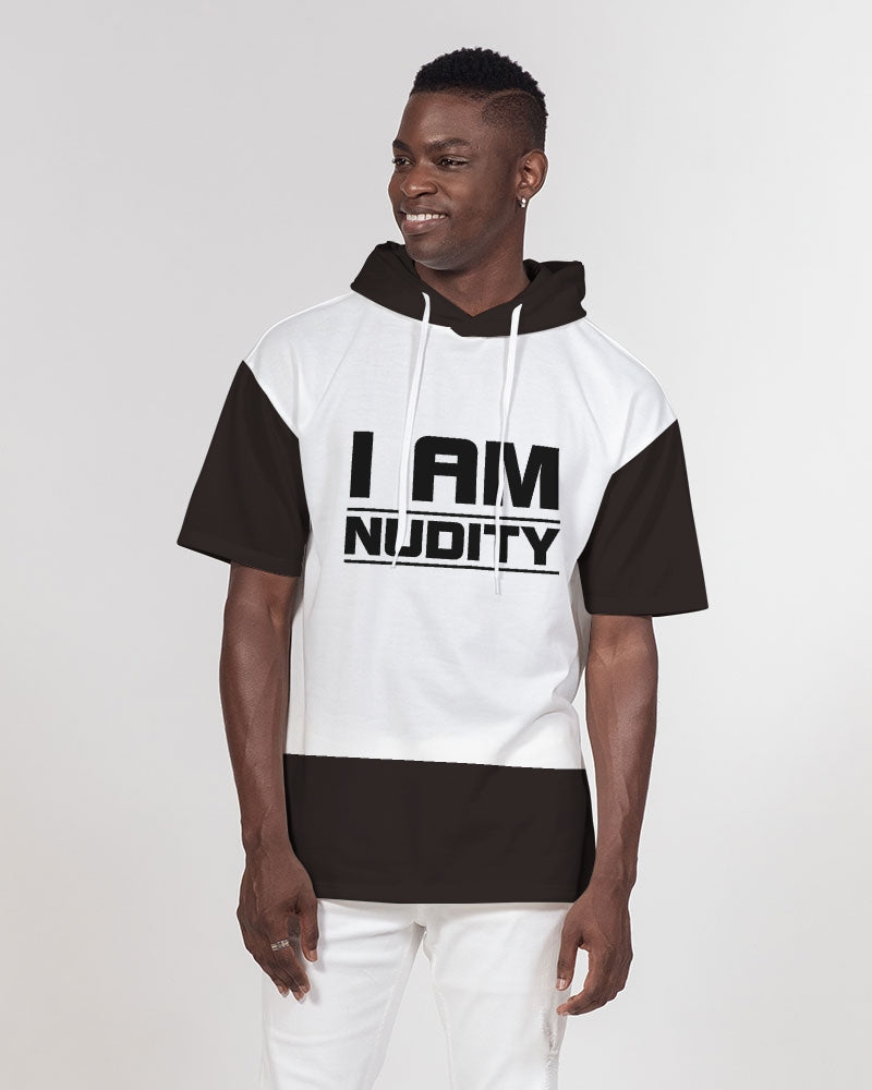 I AM NUDITY Men's Premium Heavyweight Short Sleeve Hoodie