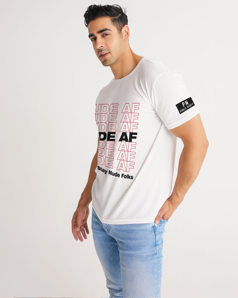 NudeAF Black - Red Design Men's Tee