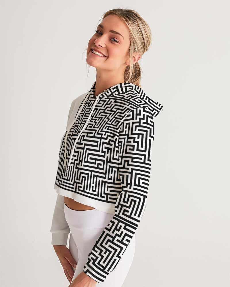 THE LIFE MAZE Women's Cropped Hoodie